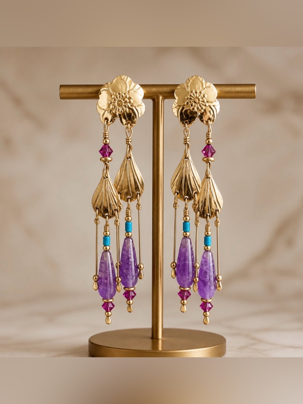 Tabra 14k dangle earrings